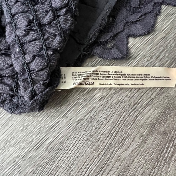 Free People Adella Bralette, Charcoal Gray ,  Sz Medium (NWT) - Picture 6 of 7